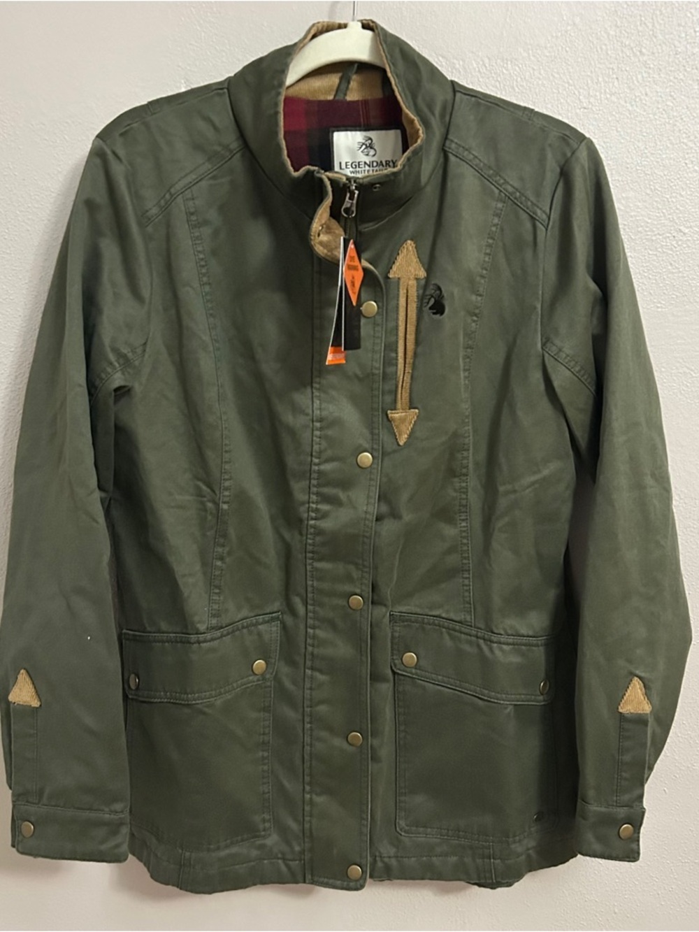 Legendary Whitetails Black and Burgundy Plaid Lined Jacket